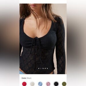 Kimchi Blue Quinn Lace Long Sleeve Top